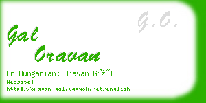 gal oravan business card